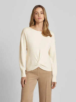Sweter z dzianiny z wiązanym detalem Oui
