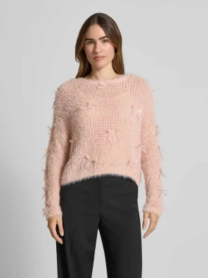Sweter z dzianiny z wiązanymi detalami Guess