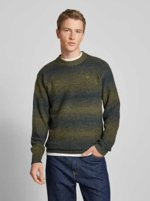 Sweter z dzianiny z wiskozy z wyhaftowanym logo model ‘Gradient’ G-Star Raw