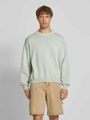 Sweter z dzianiny z wyhaftowanym logo ANOTHER COTTON LAB