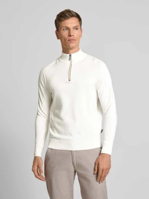 Sweter z dzianiny z wyhaftowanym logo Bugatti