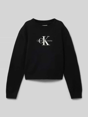 Sweter z dzianiny z wyhaftowanym logo Calvin Klein Jeans