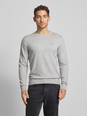 Sweter z dzianiny z wyhaftowanym logo CK Calvin Klein