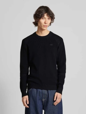 Sweter z dzianiny z wyhaftowanym logo G-Star Raw