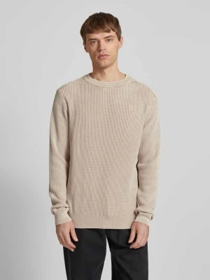 Sweter z dzianiny z wyhaftowanym logo G-Star Raw