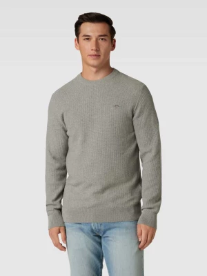 Sweter z dzianiny z wyhaftowanym logo Gant