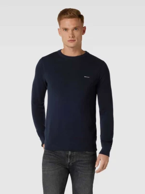 Sweter z dzianiny z wyhaftowanym logo Gant