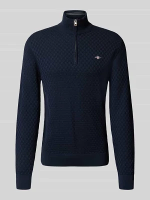 Sweter z dzianiny z wyhaftowanym logo Gant