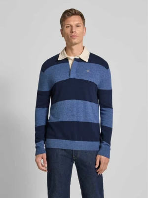Sweter z dzianiny z wyhaftowanym logo Gant
