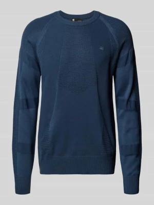 Sweter z dzianiny z wyhaftowanym logo i okrągłym dekoltem G-Star Raw