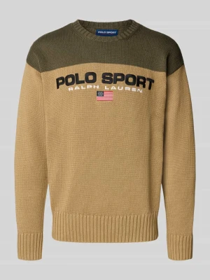 Sweter z dzianiny z wyhaftowanym logo i okrągłym dekoltem Polo Ralph Lauren
