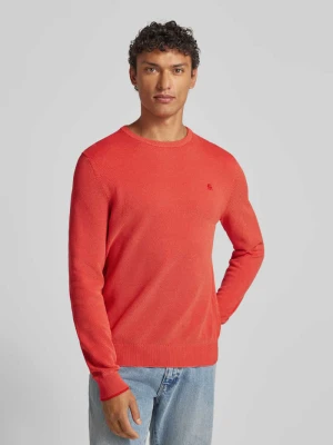 Sweter z dzianiny z wyhaftowanym logo Lerros