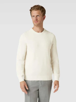 Sweter z dzianiny z wyhaftowanym logo Marc O'Polo