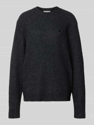 Sweter z dzianiny z wyhaftowanym logo model 'CURTIS' Carhartt WIP Czarny