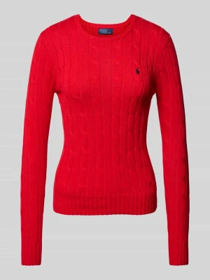 Sweter z dzianiny z wyhaftowanym logo model ‘JULIANNA’ Polo Ralph Lauren