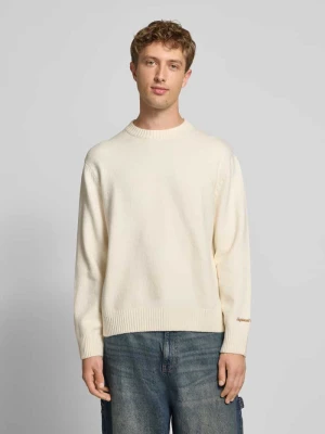 Sweter z dzianiny z wyhaftowanym logo model ‘NORREBRO’ jack & jones