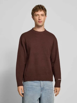 Sweter z dzianiny z wyhaftowanym logo model ‘NORREBRO’ jack & jones