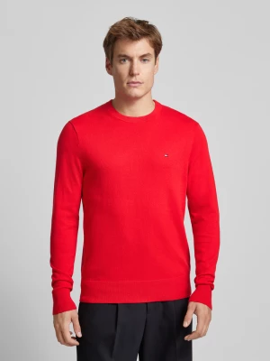 Sweter z dzianiny z wyhaftowanym logo model ‘PIMA’ Tommy Hilfiger