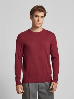 Sweter z dzianiny z wyhaftowanym logo model ‘PIMA’ CK Calvin Klein