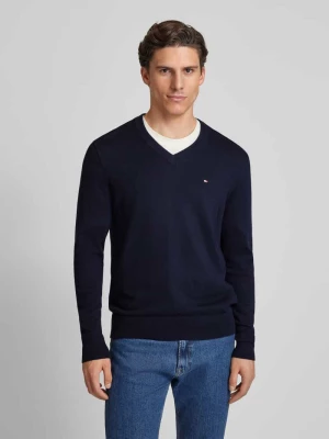 Sweter z dzianiny z wyhaftowanym logo model ‘PIMA’ Tommy Hilfiger