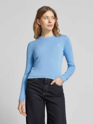 Sweter z dzianiny z wyhaftowanym logo model ‘Scallia’ HUGO