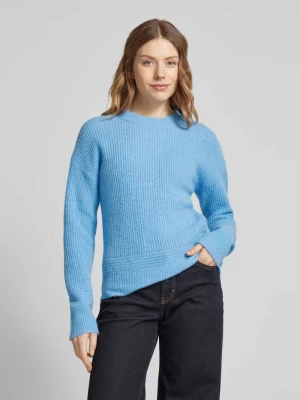 Sweter z dzianiny z wyhaftowanym logo model ‘Scevanu’ HUGO