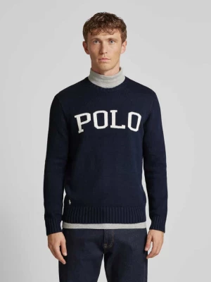 Sweter z dzianiny z wyhaftowanym logo Polo Ralph Lauren