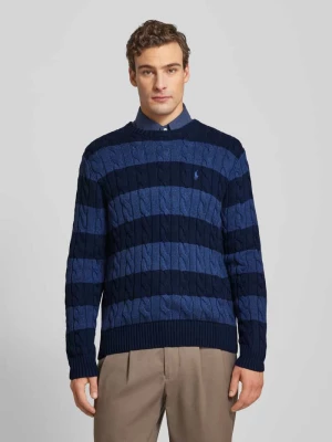 Sweter z dzianiny z wyhaftowanym logo Polo Ralph Lauren