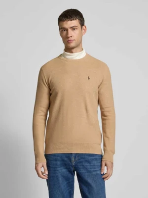 Sweter z dzianiny z wyhaftowanym logo Polo Ralph Lauren