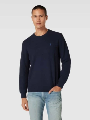 Sweter z dzianiny z wyhaftowanym logo Polo Ralph Lauren