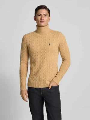 Sweter z dzianiny z wyhaftowanym logo Polo Ralph Lauren