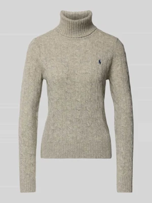 Sweter z dzianiny z wyhaftowanym logo Polo Ralph Lauren