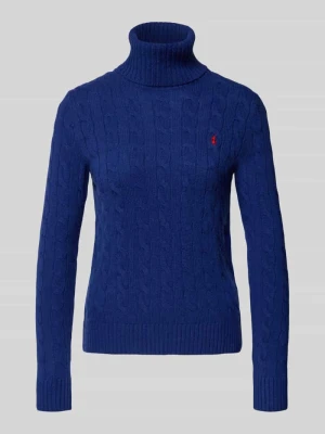 Sweter z dzianiny z wyhaftowanym logo Polo Ralph Lauren