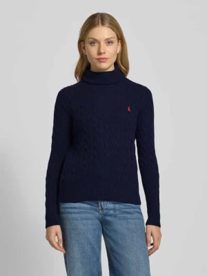 Sweter z dzianiny z wyhaftowanym logo Polo Ralph Lauren