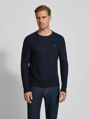 Sweter z dzianiny z wyhaftowanym logo Polo Ralph Lauren