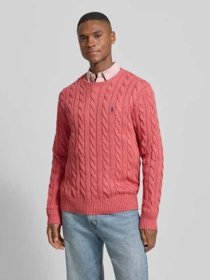 Sweter z dzianiny z wyhaftowanym logo Polo Ralph Lauren