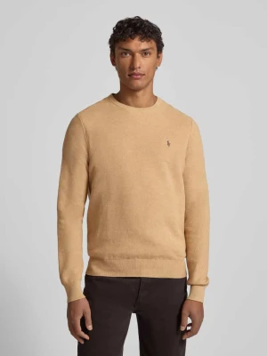 Sweter z dzianiny z wyhaftowanym logo Polo Ralph Lauren