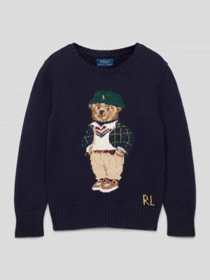 Sweter z dzianiny z wyhaftowanym logo Polo Ralph Lauren Kids