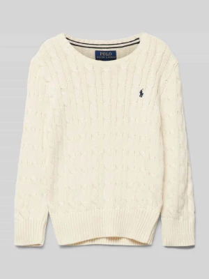 Sweter z dzianiny z wyhaftowanym logo Polo Ralph Lauren Kids