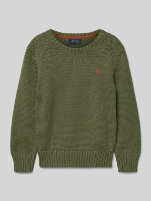 Sweter z dzianiny z wyhaftowanym logo Polo Ralph Lauren Kids