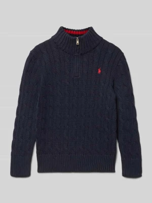 Sweter z dzianiny z wyhaftowanym logo Polo Ralph Lauren Kids