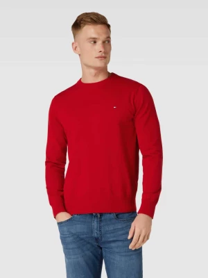 Sweter z dzianiny z wyhaftowanym logo Tommy Hilfiger