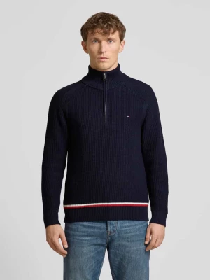 Sweter z dzianiny z wyhaftowanym logo Tommy Hilfiger