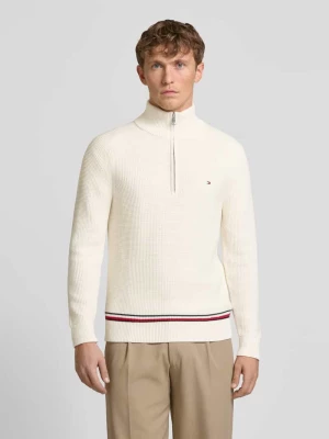 Sweter z dzianiny z wyhaftowanym logo Tommy Hilfiger