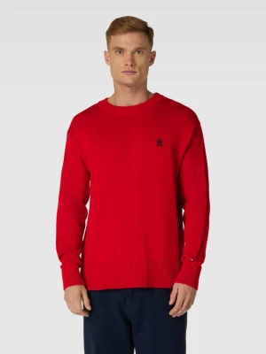 Sweter z dzianiny z wyhaftowanym logo Tommy Hilfiger