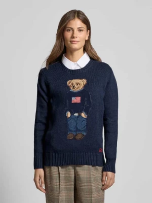 Sweter z dzianiny z wyhaftowanym motywem model ‘BEAR’ Polo Ralph Lauren