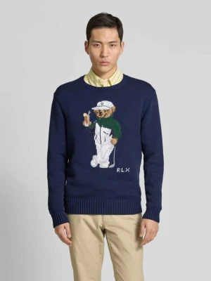 Sweter z dzianiny z wyhaftowanym motywem Polo Ralph Lauren