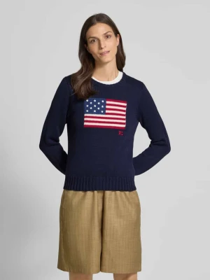 Sweter z dzianiny z wyhaftowanym motywem Polo Ralph Lauren