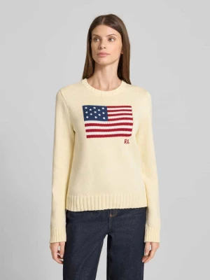 Sweter z dzianiny z wyhaftowanym motywem Polo Ralph Lauren