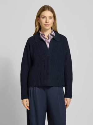 Sweter z dzianiny z wykładanym kołnierzem model ‘CERRAY’ Lauren Ralph Lauren